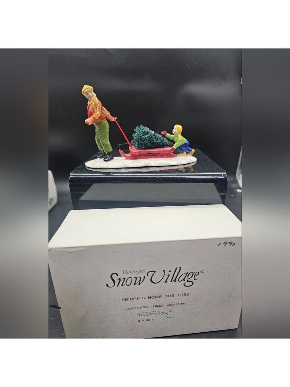 Department 56 Bringing Home The Tree The Original Snow Village 5169-1 1989